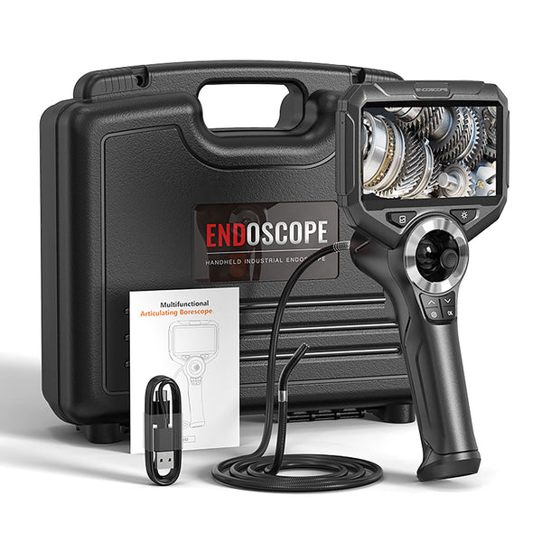 Webvision Endoskop Inspektionskamera - 720° beweglicher Kopf - 6mm - Kanalkamera - 5,0-Zoll-IPS-Bildschirm - IP68 - SD-Karte