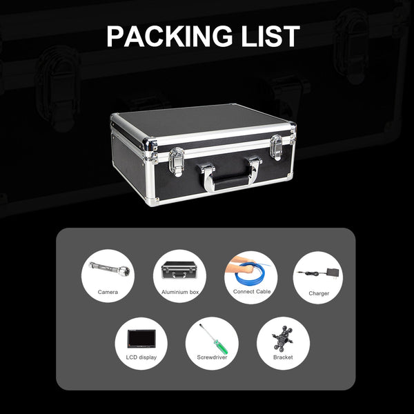 Endoscoop Camera met 20M Kabel - FullHD - Inspectiecamera - 25mm - 7.0"Scherm - IP68 - Incl. Micro SD Kaart 32GB