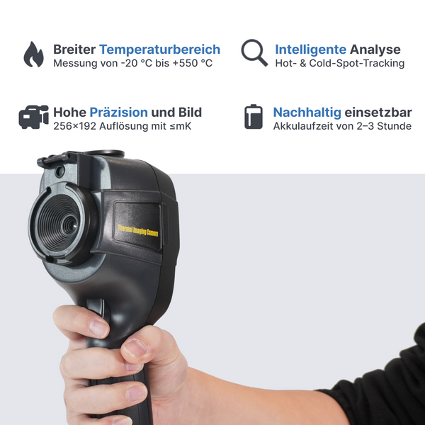 Webvision WVE320 Wärmebildkamera – Professionelle Thermografie-Kamera für Leckortung, Gebäudeinspektion und Wartung