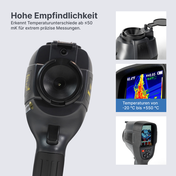 Webvision WVE320 Wärmebildkamera – Professionelle Thermografie-Kamera für Leckortung, Gebäudeinspektion und Wartung