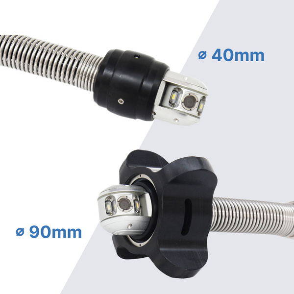 Webvision Professionelle HD-Inspektionskamera – 360° Pan/Tilt – mit Meterzähler – IP68