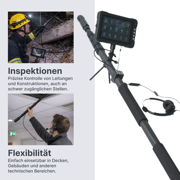 Webvision Professionelle Teleskop-Inspektionskamera mit 360° PT – 4K-Monitor
